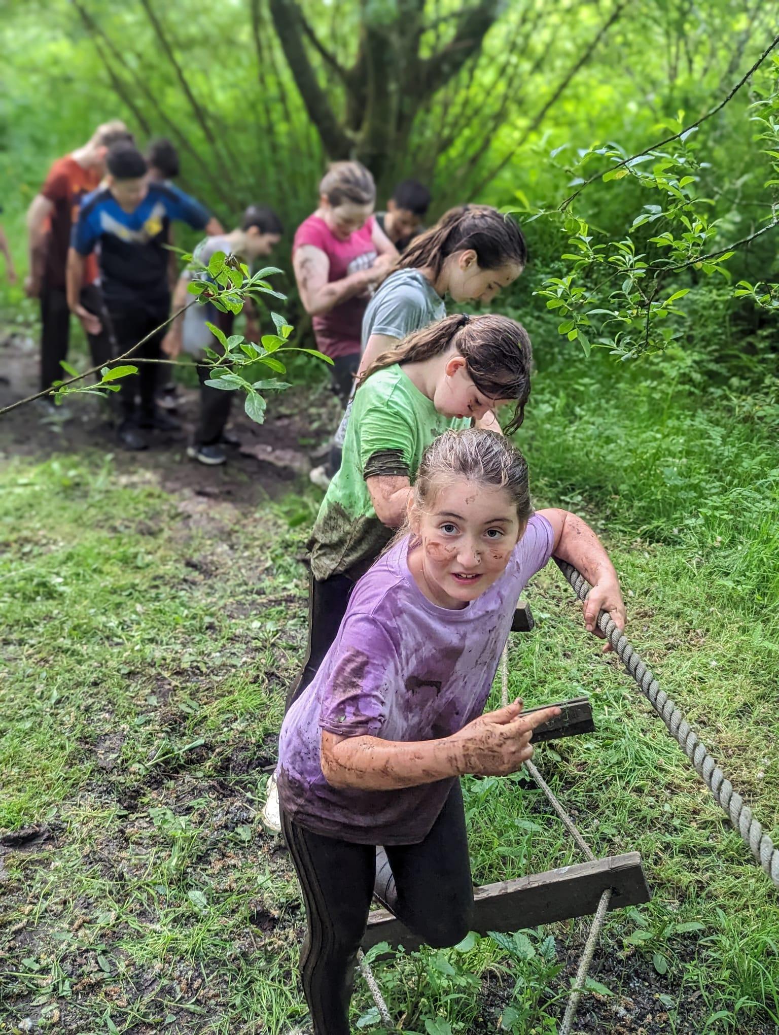 Working together as a team.